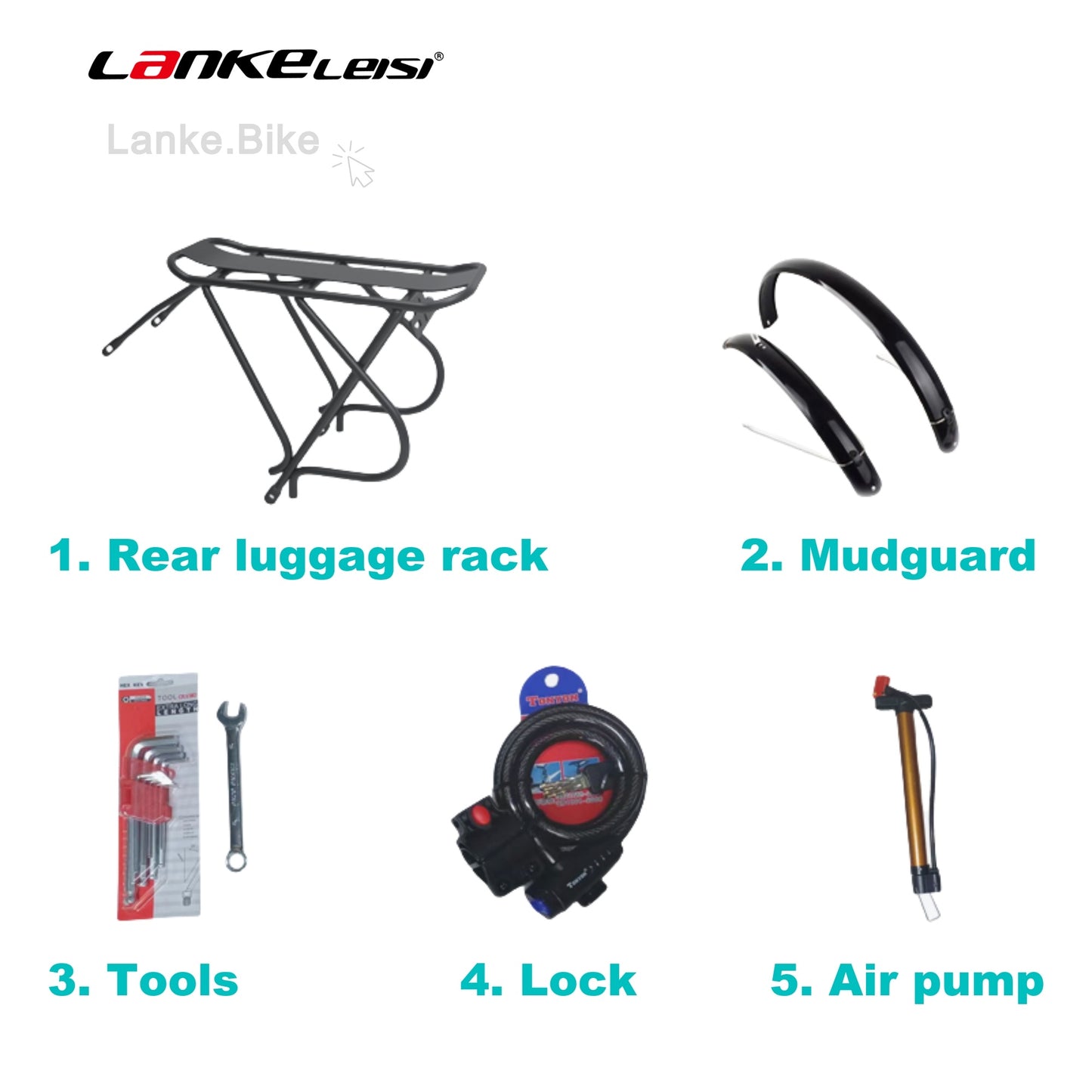 LANKELEISI XT750 Sports Edition Folding Electric Mountain Bike – 500W Motor, 12.8Ah Battery, 26” Tires