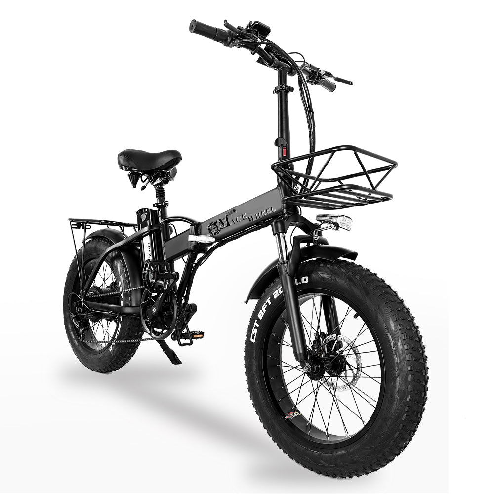 GW20 Enhanced Edition 1000W Motor 20 Inch Electric Folding Bike, 48V 20Ah Lithium Battery, 4.0 Fat Tire Snow Bike, Power Assist Sand Bicycle