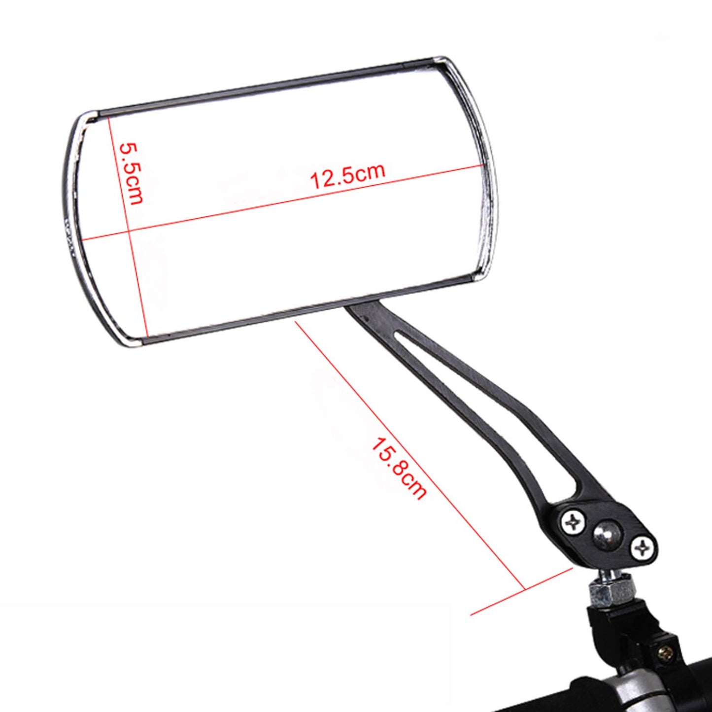 Bicycle Rear Mirror Flexible Adjustable Handlebar Rearview Mirror for Mountain Bike Wide Vision